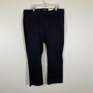 NYDJ Womens Black Denim Billie Mini Boot Dark Wash Jeans Size 20WP Lift X Tuck